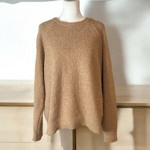 Copper Key Teddy Bear Sweater, Women’s Sz L, Crewneck Tan, EUC